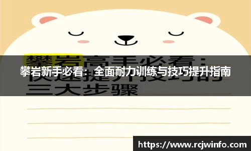 攀岩新手必看：全面耐力训练与技巧提升指南