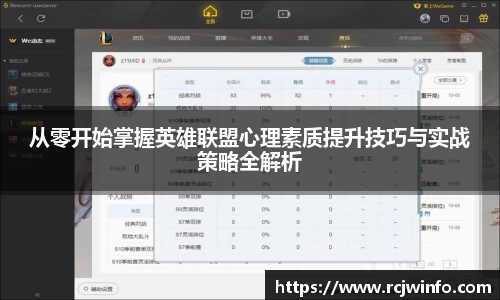 从零开始掌握英雄联盟心理素质提升技巧与实战策略全解析